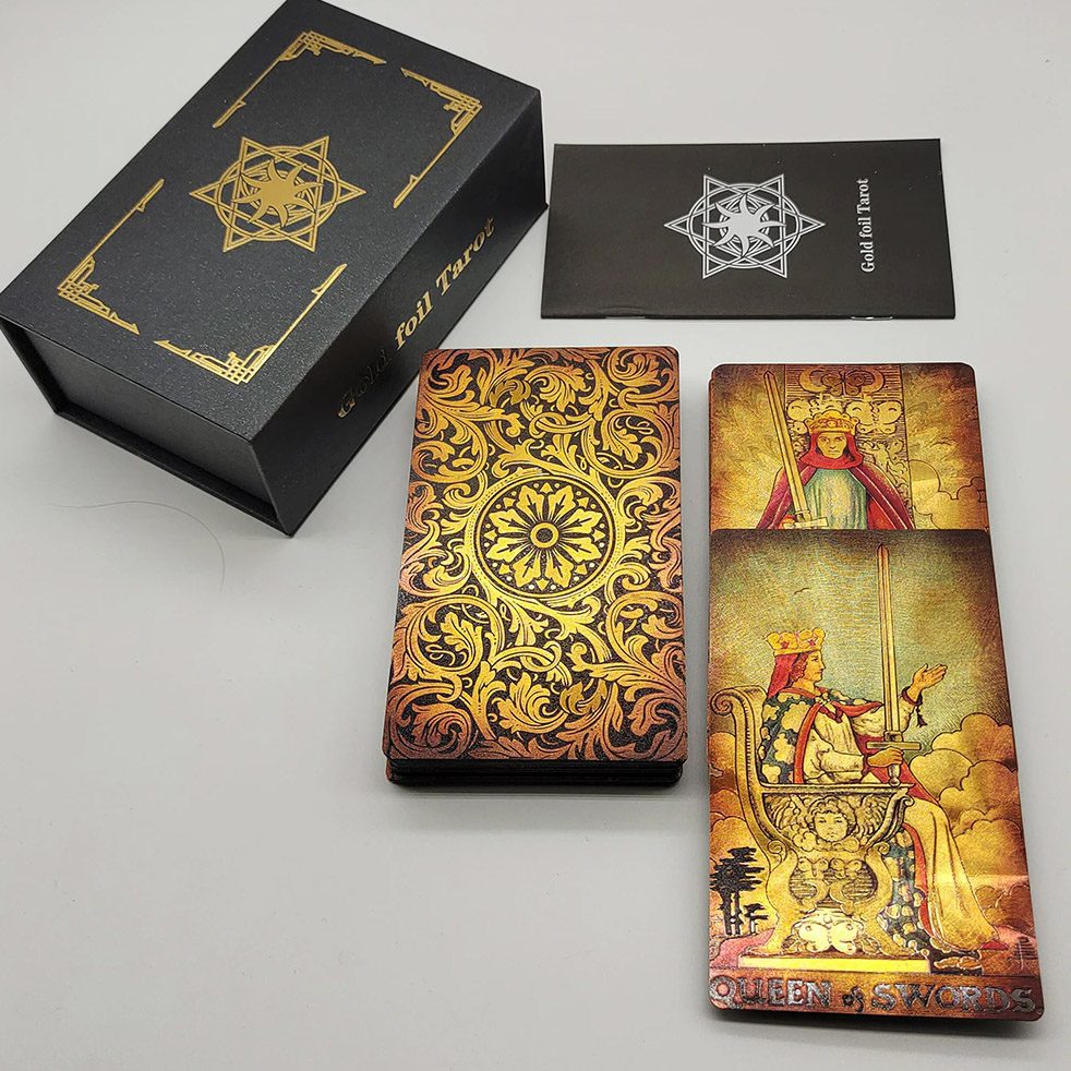 [CDK-009] Neo Rider Waite Tarot Gold Waterproof Card Deck 2