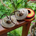[TSH-007] Bronze Tingsha "Plants Pattern" (Karatals) (9 cm, 520 gr)