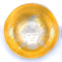 [SGP-084] Hammered Gold & Silver Platted Newmoon Singing Bowl "Golden Newmoon Tara" - G3 (21 cm, 1.2 kg)