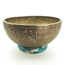 [SGP-061] KASA Jhumka Fullmoon Hand-Carving Hammered Singing Bowl "Phoenixes" - G3 (26 cm, 2 kg)