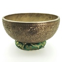 [SGP-050] KASA Jhumka Fullmoon Hand-Carving Hammered Singing Bowl "Shells" - F3 (27 cm, 2.1 kg)