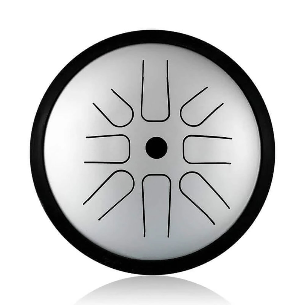 [HPY-074] HLURU Tongue Drum TP8-6 Silver "C5-Pentatonic" (17 cm, Copper Steel)