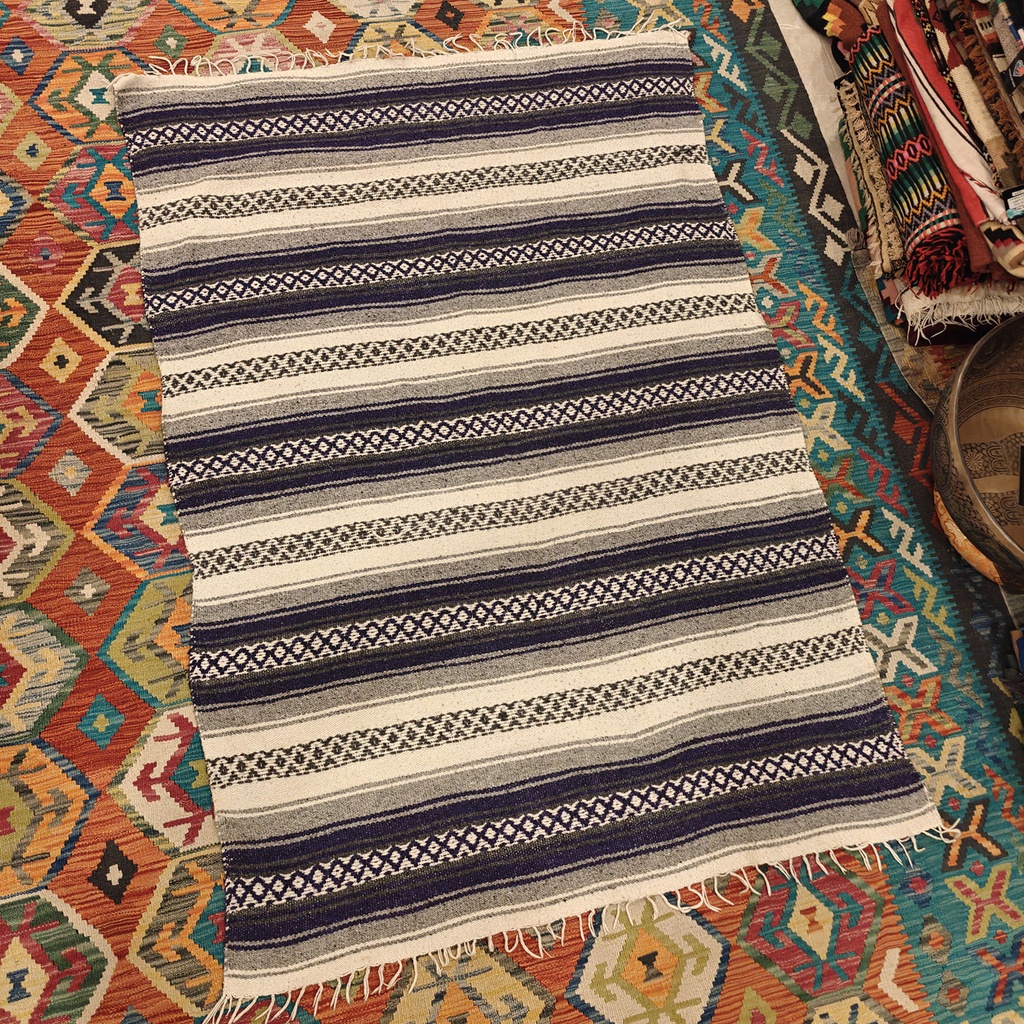 [SHB-135] Shamanic Mexican Handmade Wool Blanket (180x122 cm)