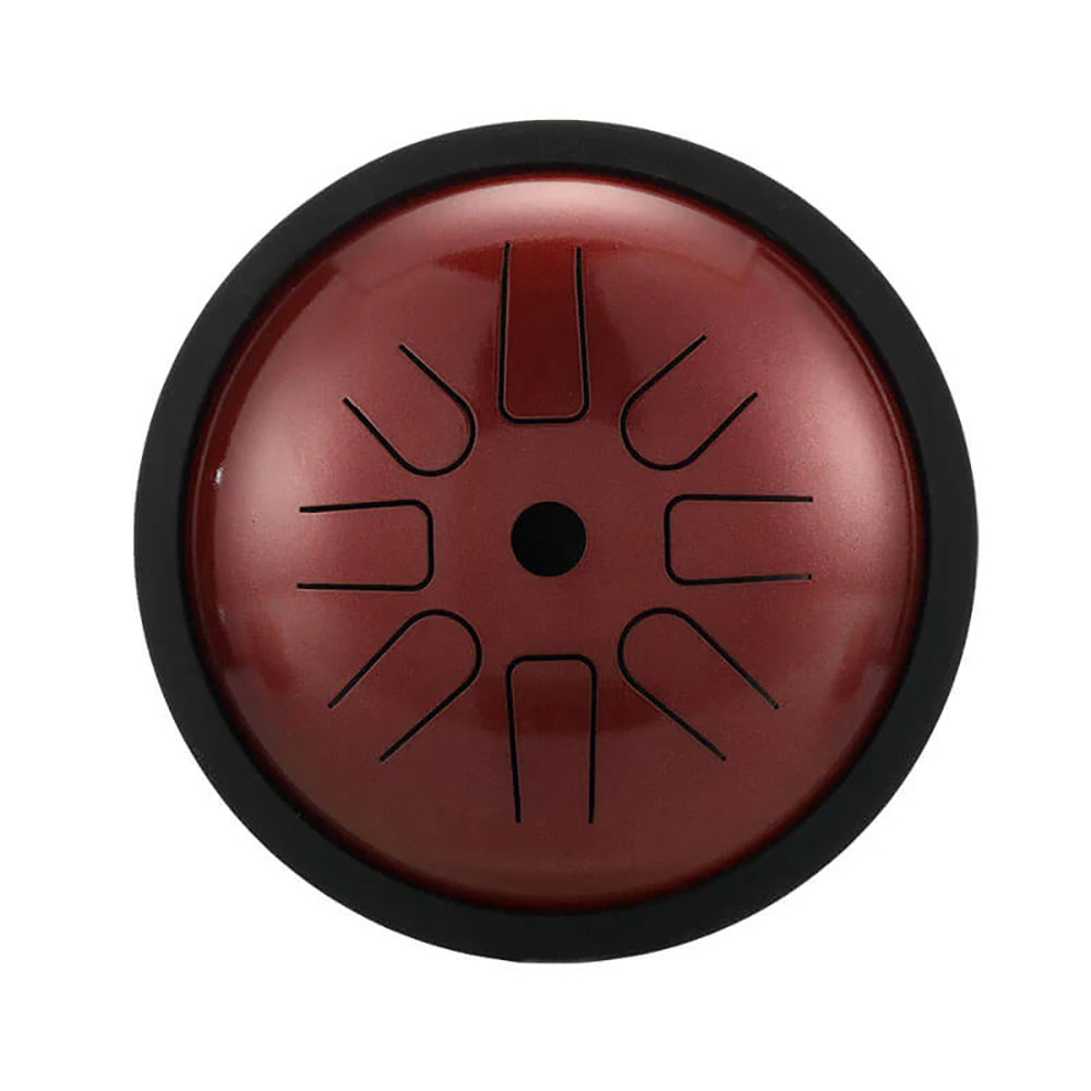 [HPY-070] HLURU Tongue Drum TP8-6 Agate Red "C5-Pentatonic" (17 cm, Copper Steel)