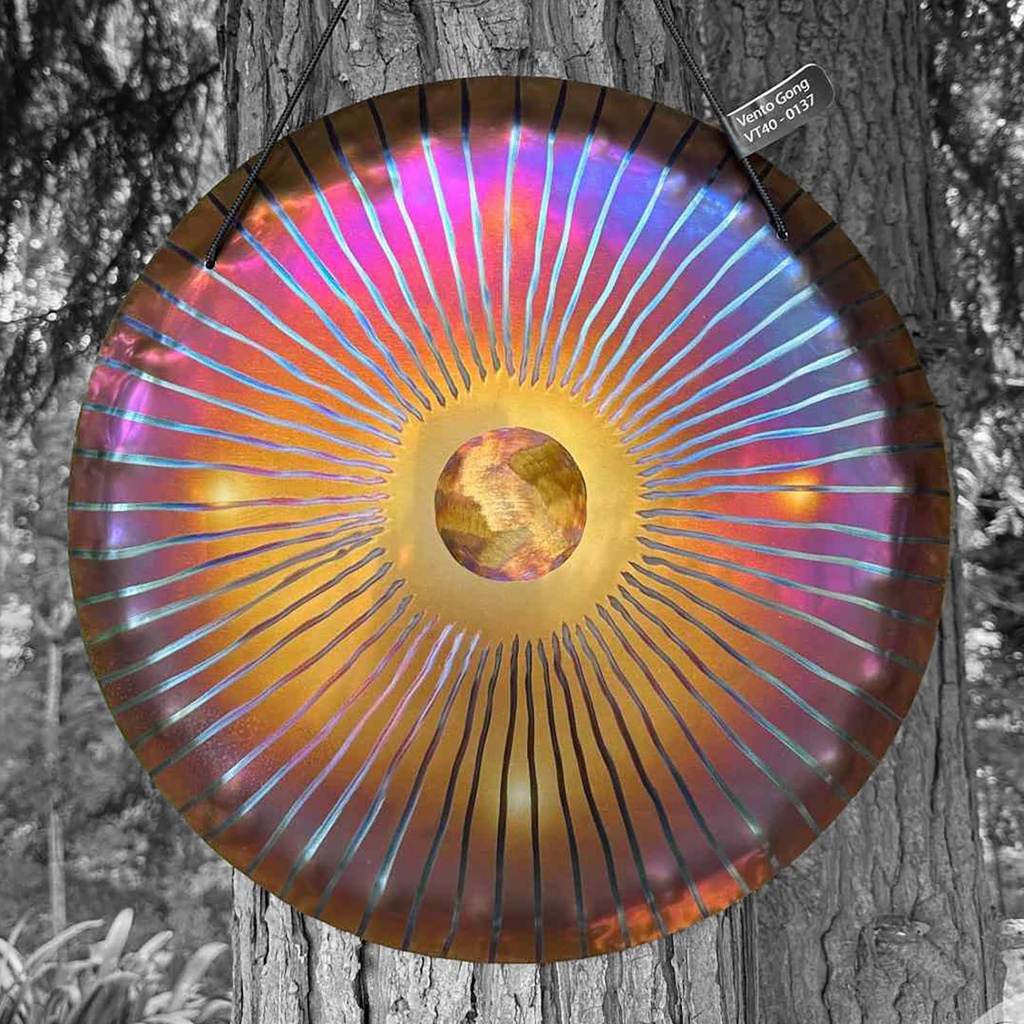 [GNG-036] UNIVERSE GONG Vento (Wind Gong) "Purple Golden Eye" VT40-0137 - Note A#2 (39 cm, 1.2 kg) (+ quality case)