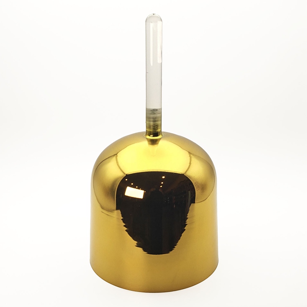 [ACB-156] Alchemy Crystal Bowl With Handle Titanium Golden - E4 (17 cm, 0.7 kg)