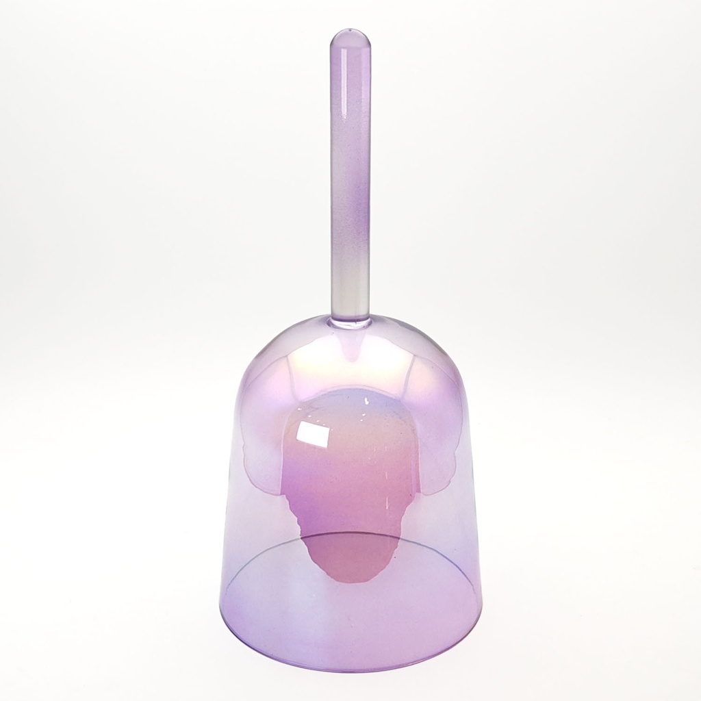 [ACB-149] Alchemy Crystal Bowl With Handle Purple Transparent - B4 (15 cm, 0.5 kg)