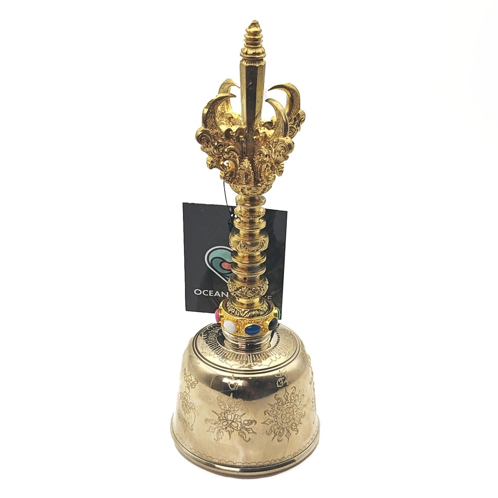 [MUI-242] Balinese Priest Genta Bell Carved - D#7 (8 cm, 1 kg)