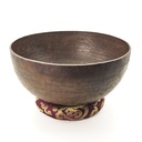 [SGP-032] Black Fire Hammered Singing Bowl - B2 (21 cm, 1 kg)