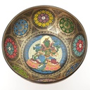 [TBH-016] Thangka Hammered Singing Bowl "Green Tara" - D#3 (23 cm, 1.5 kg)