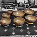 [FMS-001] Fullmoon Kasa Hammered Singing Bowls Chakra Set (7 bowls) (17-25 cm, 10 kg)