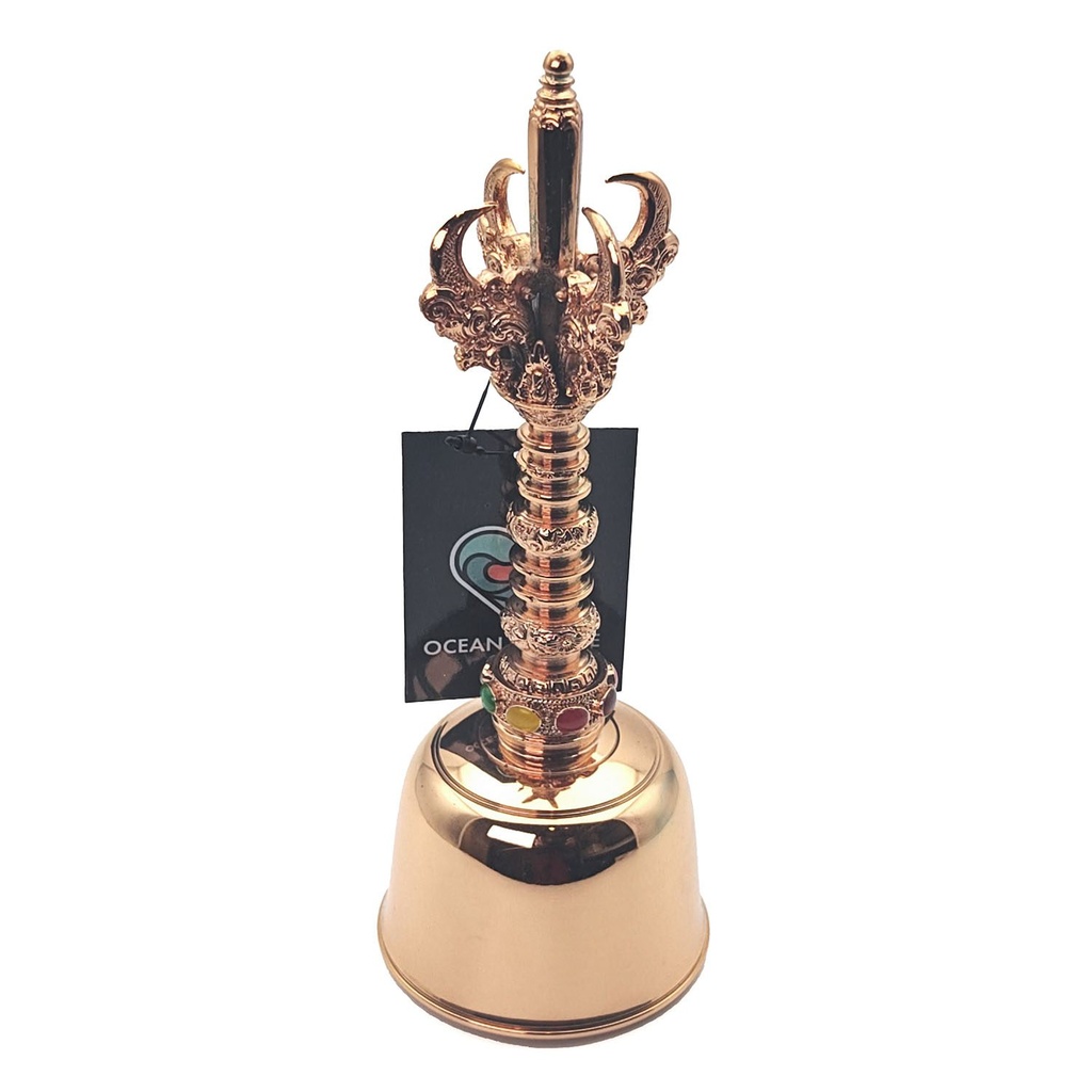[MUI-182] Balinese Priest Genta Bell Rose Gold Plain - F7 (7.5 cm, 0.9 kg)