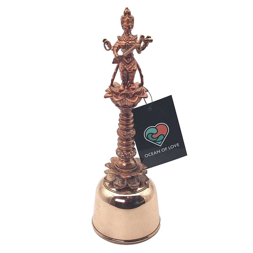 [MUI-146] Balinese Priest Genta Bell Rose Gold Plain Saraswati - E7 (8 cm, 1 kg)