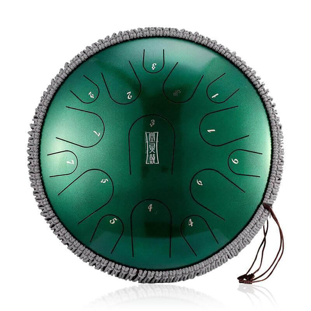 [HPY-081] HLURU Tongue Drum TBP15-14 Jewel Green (36 cm, Microalloyed Steel) (+ case)