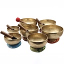 [SSH-039] Hammered Singing Bowls Chakra Set Matte Gold (7 bowls) (17-25 cm, 10 kg)