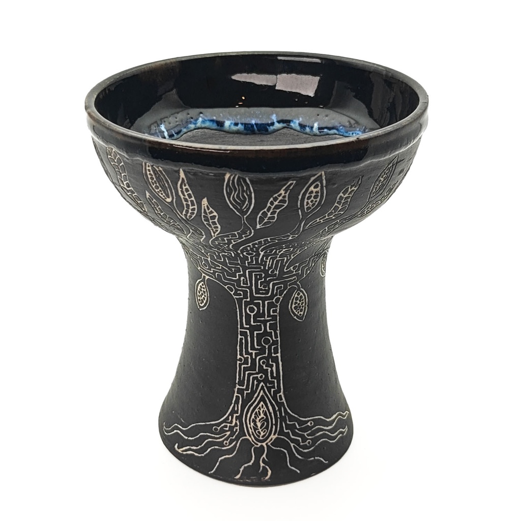 [INS-107] Premium Ceramic Glazed Incense Burner Medium "Cacao Tree" (15 cm)