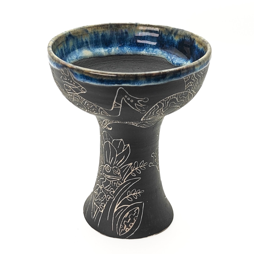 [INS-106] Premium Ceramic Glazed Incense Burner Medium "Kambo Spirit" (15 cm)