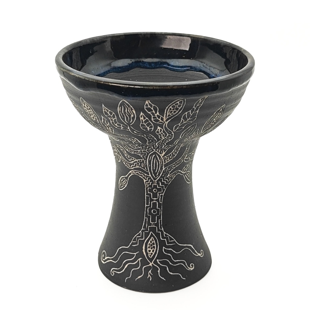 [INS-104] Premium Ceramic Glazed Incense Burner Medium "Cacao Spirit" (15 cm)