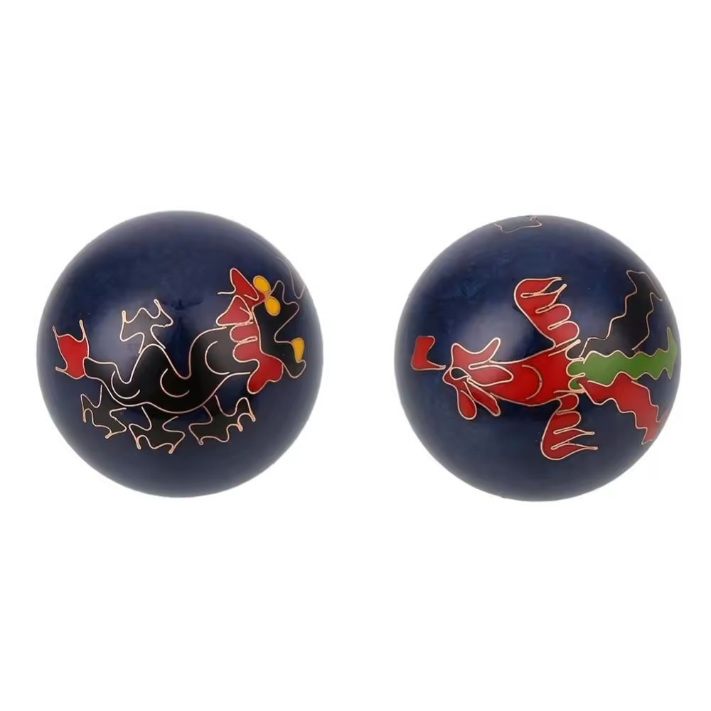 [MUI-240] Baoding Chinese Balls Chimes "Dragon - Blue" (Set of 2 pieces) (4.5 cm)