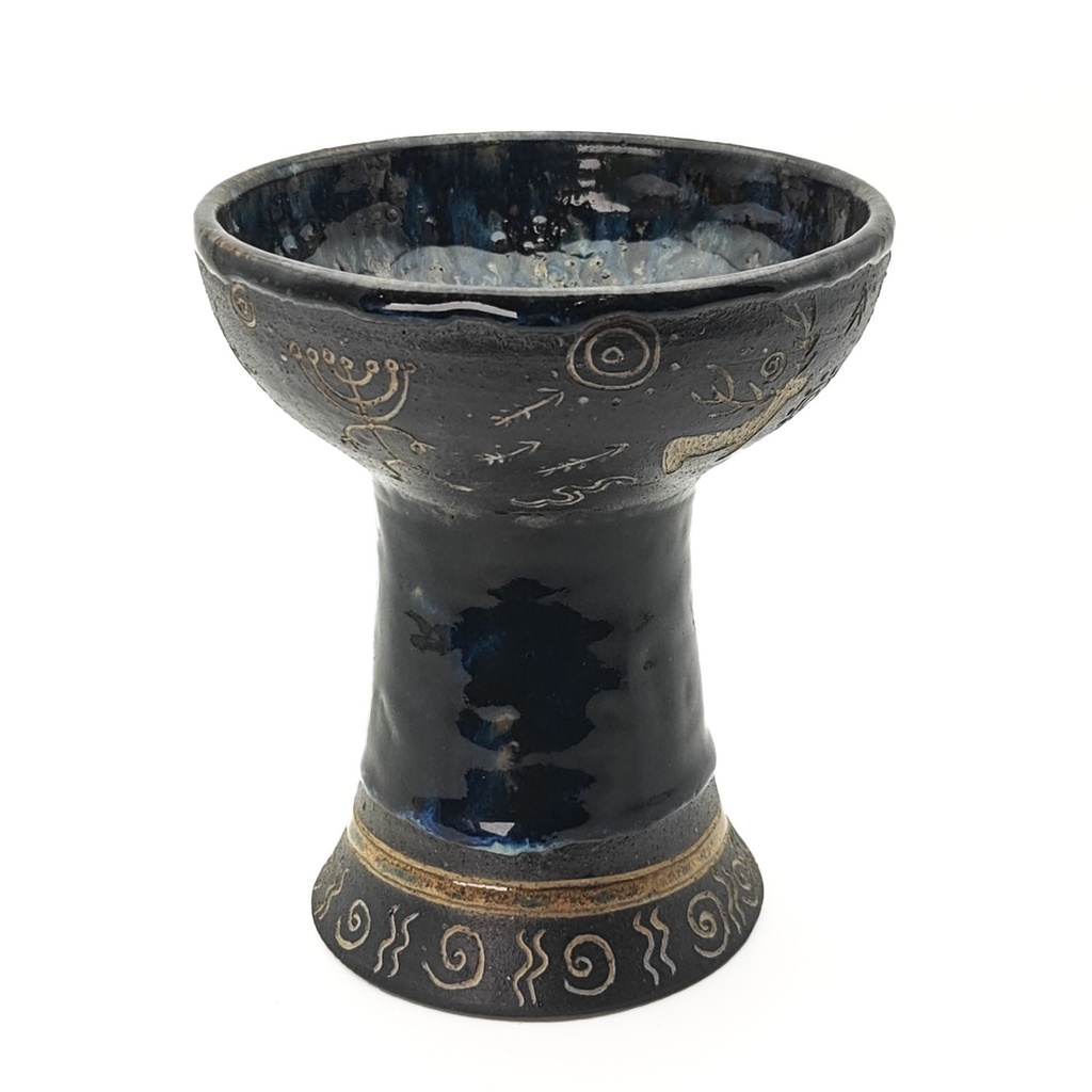 [INS-101] Premium Ceramic Glazed Incense Burner Medium "Siberian Shamanism" (14 cm)