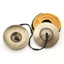 [TSH-052] Bronze Tingsha Plain Golden (8 cm, 500 gr) (+ case)