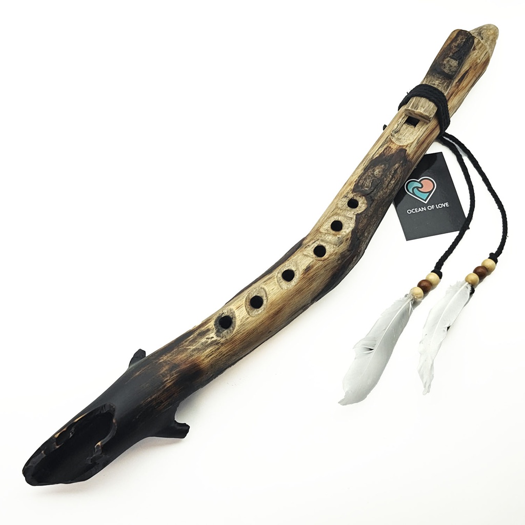 [FLT-118] JUANG FLUTES Single Forest Flute - A4 (432 Hz, 51 cm, Acacia Branch) (+ pouch)