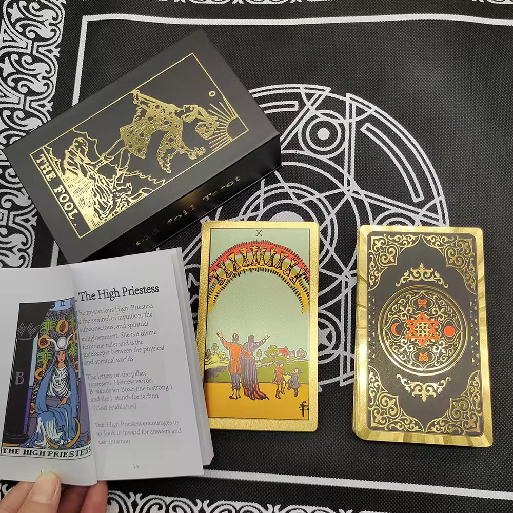 [CDK-041] Neo Rider Waite Tarot Golden Sign Waterproof Card Deck