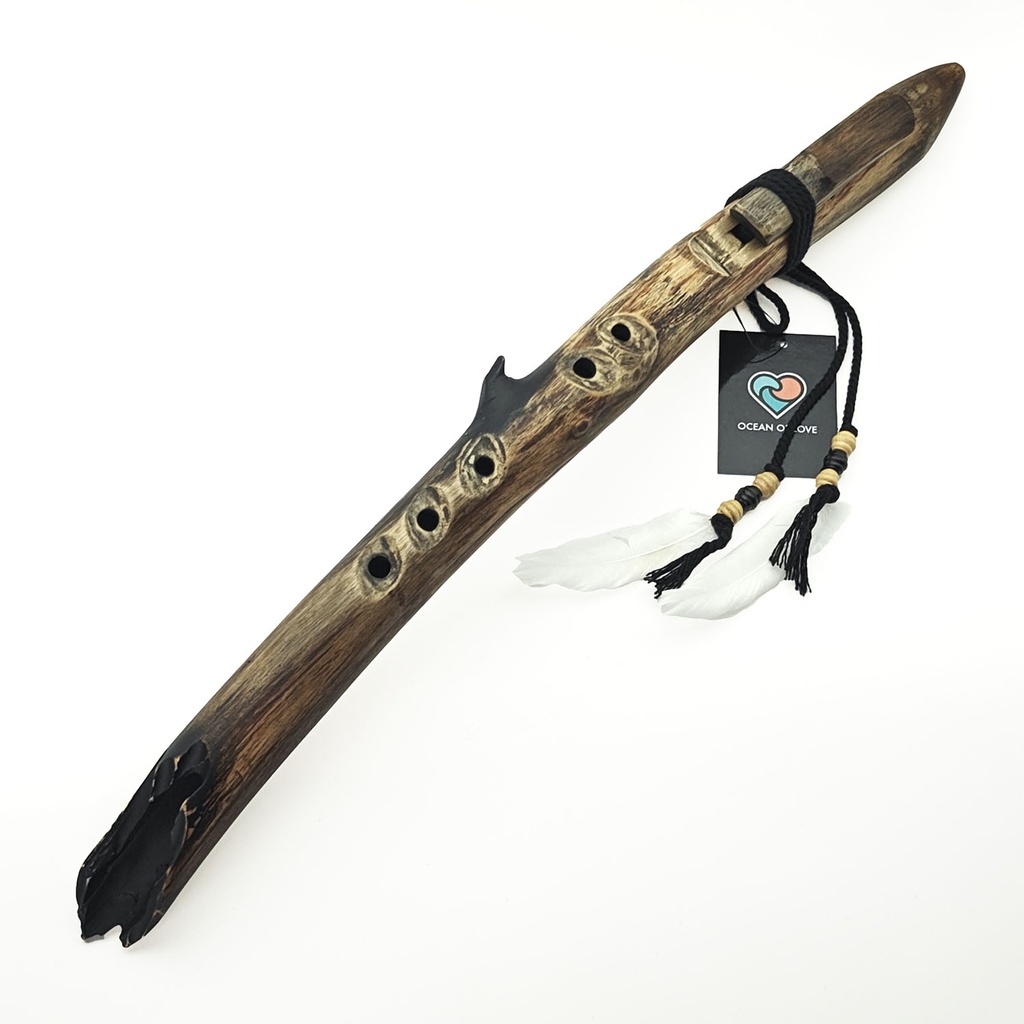 [FLT-113] JUANG FLUTES Single Forest Flute - A4 (432 Hz, 53 cm, Acacia Branch) (+ pouch)