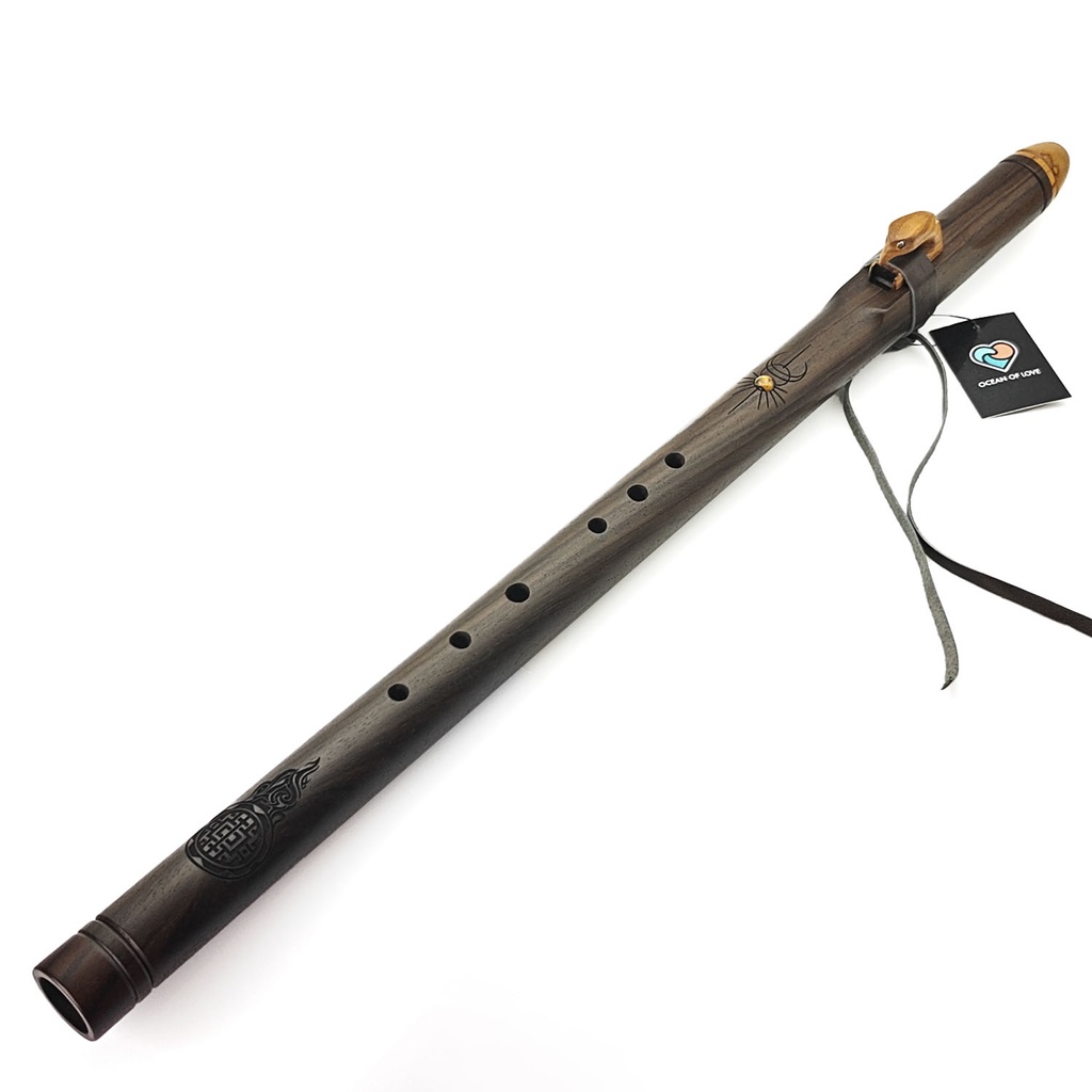 [FLT-089] Premium Single Flute Rosewood Tiger Eye Stone - C#m (70 cm)