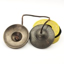 [TSH-048] Bronze Tingsha Plain Tiger Eye (Karatals) (9 cm, 650 gr) (+ case)