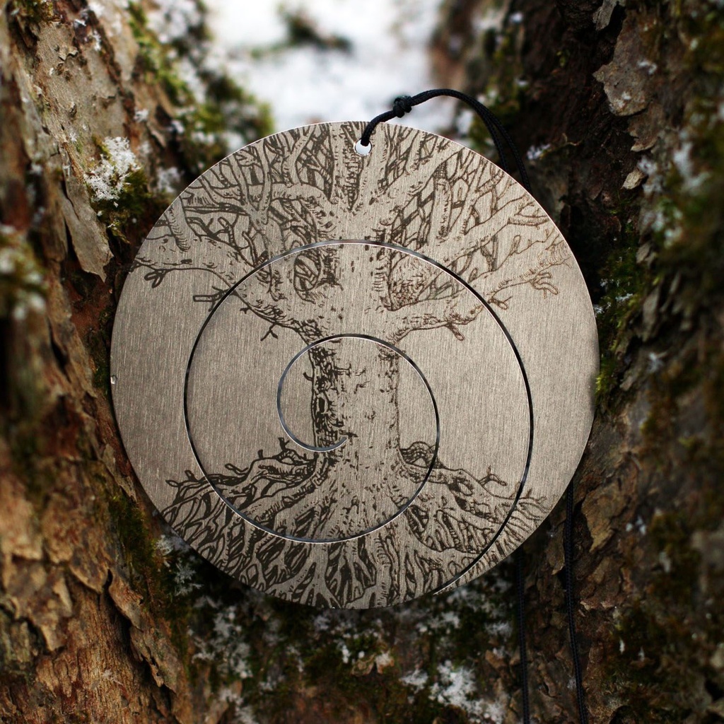 [GNG-025] SOUND NEST Pocket Gong "Tree" (8.5 cm, Stainless Steel)