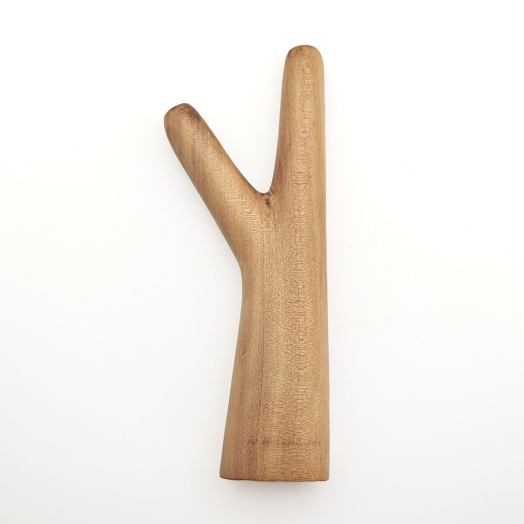 [RPA-136] Wooden Kuripe Pipe V-Shape Standing (Cemara Wood)