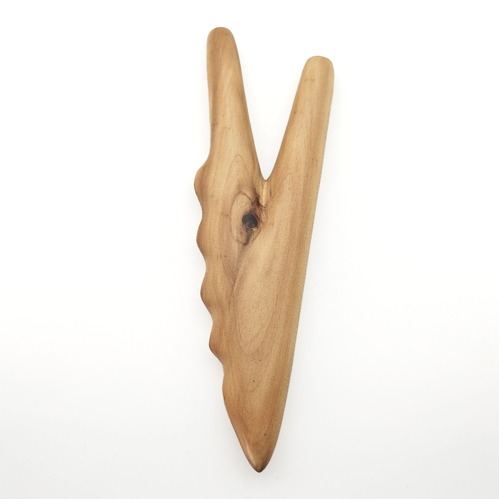 [RPA-134] Wooden Kuripe Pipe V-Shape Handle (Cemara Wood)
