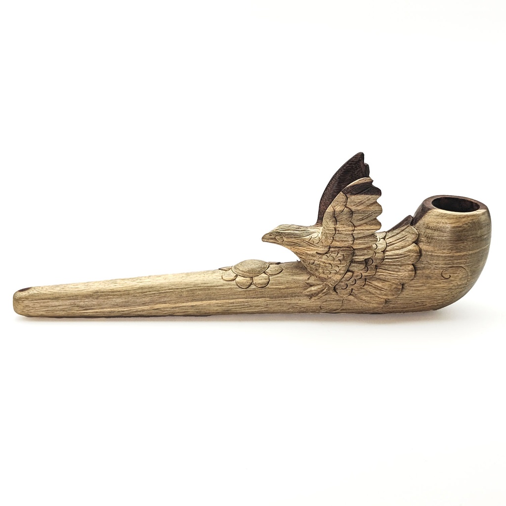 [RPA-124] Smoking Pipe Dark Tamarind Wood "Eagle" (21 cm)