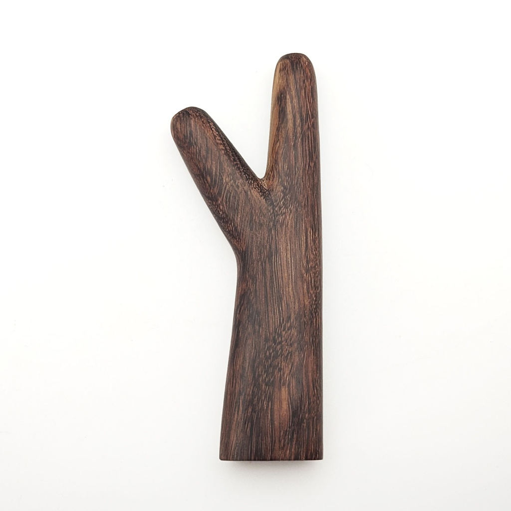 [RPA-121] Wooden Kuripe Pipe V-Shape Standing (Tamarind Wood)