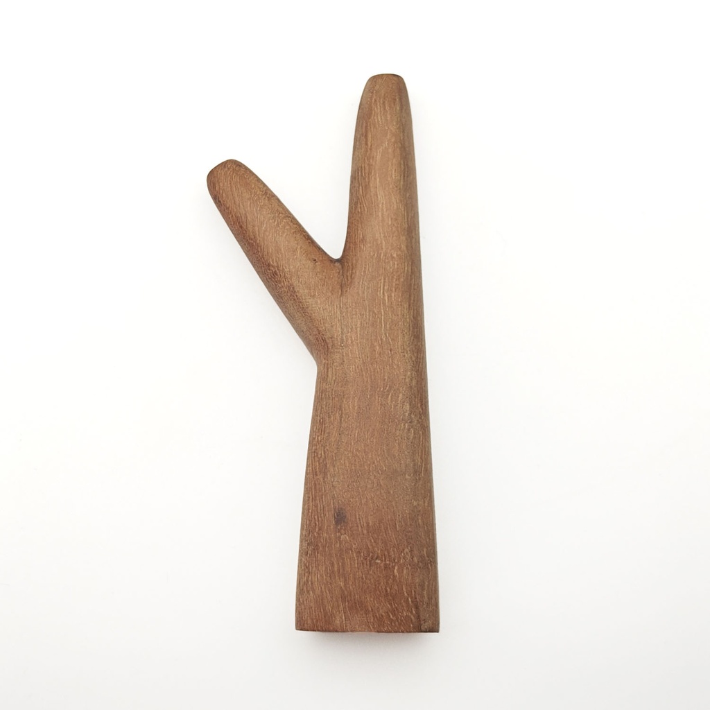 [RPA-118] Wooden Kuripe Pipe V-Shape Standing (Sawo Wood)