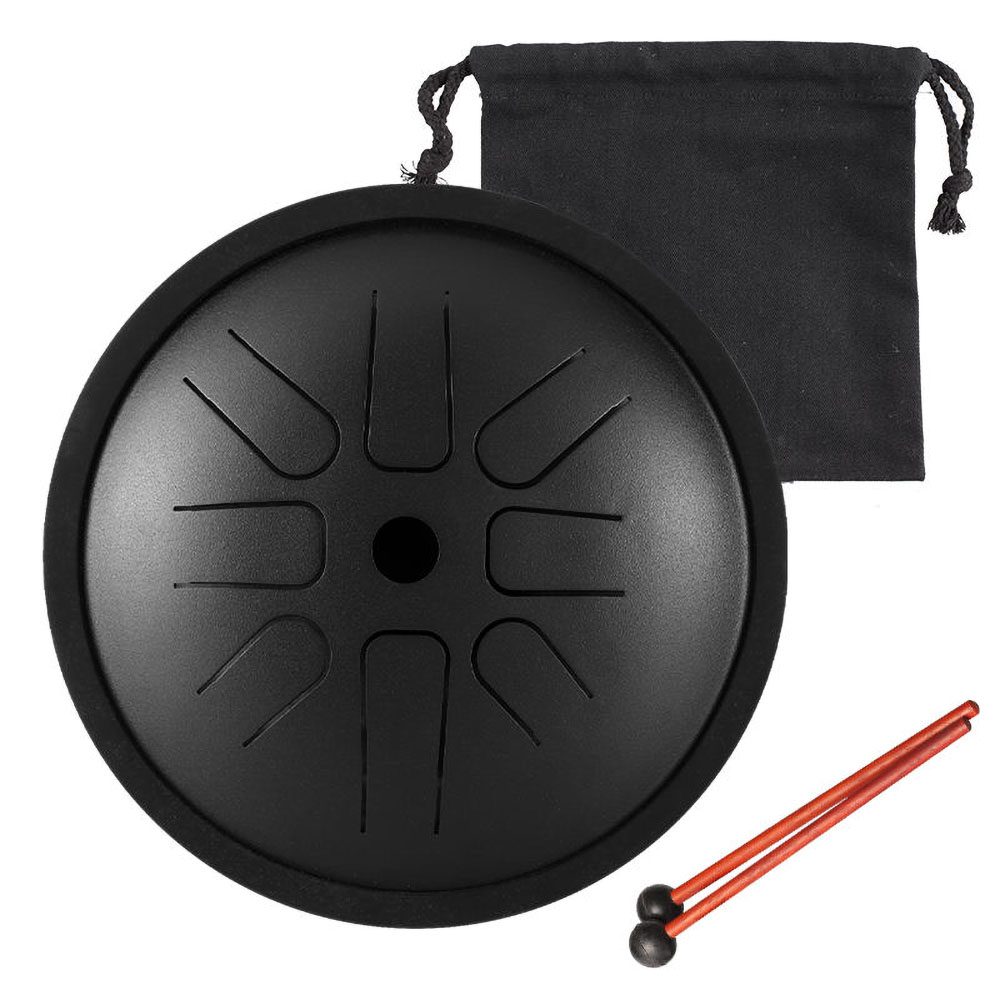 [HPY-045] HLURU Tongue Drum TP8-6 Charcoal "C5-Pentatonic" (17 cm, Copper Steel)