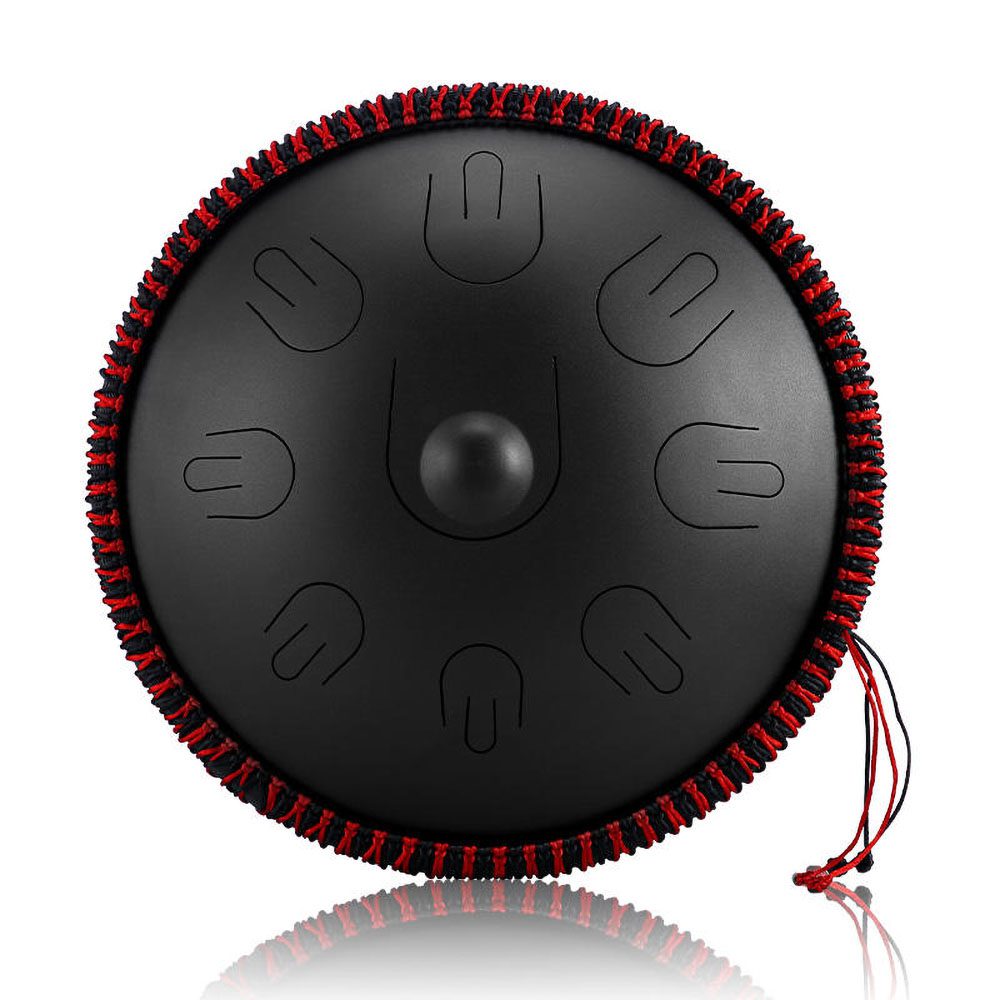 [HPY-042] HLURU Handpan Drum TAH9-14 Black "D Kurd" (36 cm, Copper Steel) (+ case)