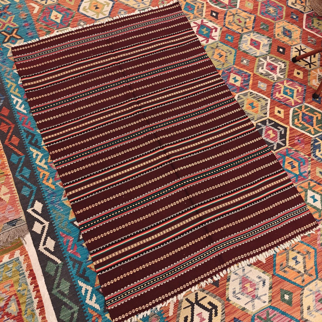 [SHB-074] Shamanic Mexican Handmade Wool Blanket (185x125cm)