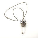 [JWL-027] Silver 925 Large Crystal Stone Pendant (8 cm)