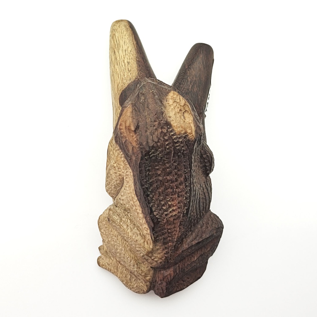 [RPA-102] Wooden Kuripe Pipe "Bufo Frog" (Tamarind Wood)
