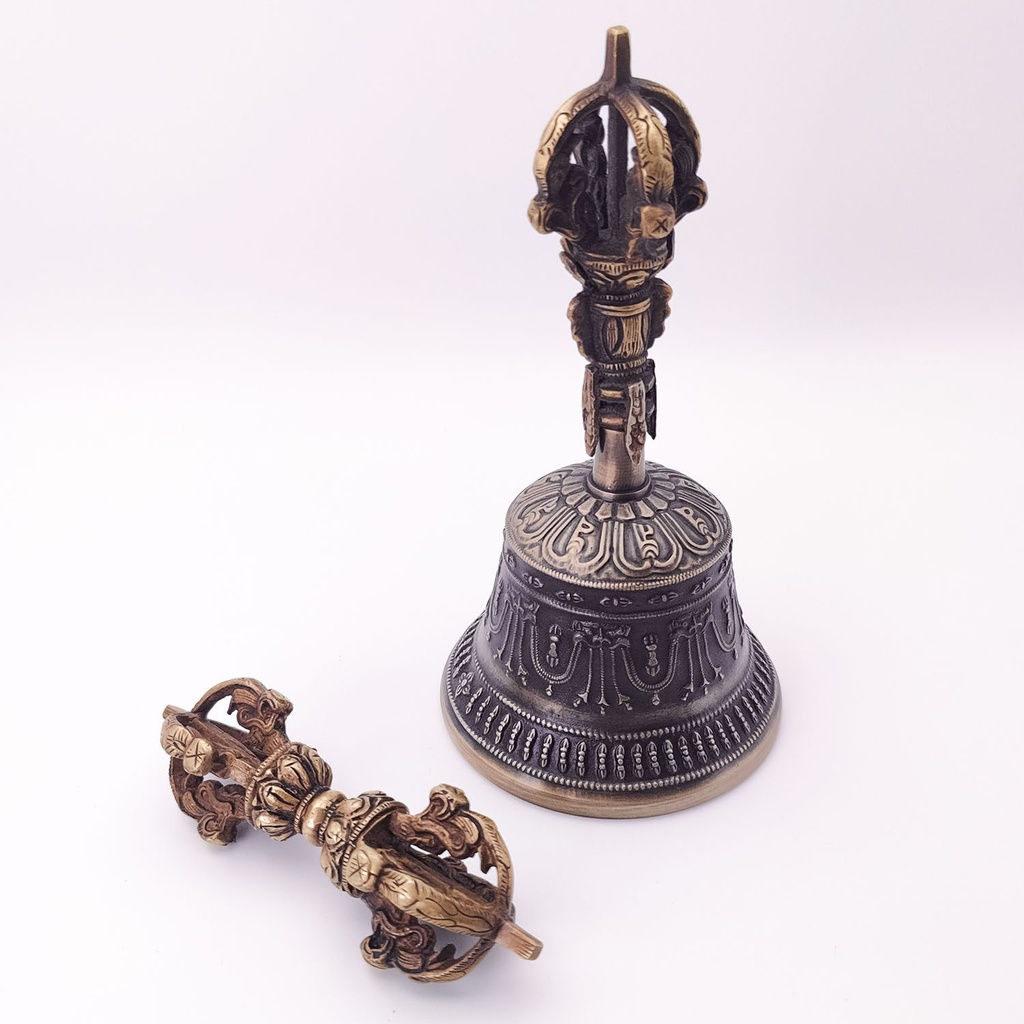 [MUI-093] Tibetan Bell & Vajra Medium (18 cm)