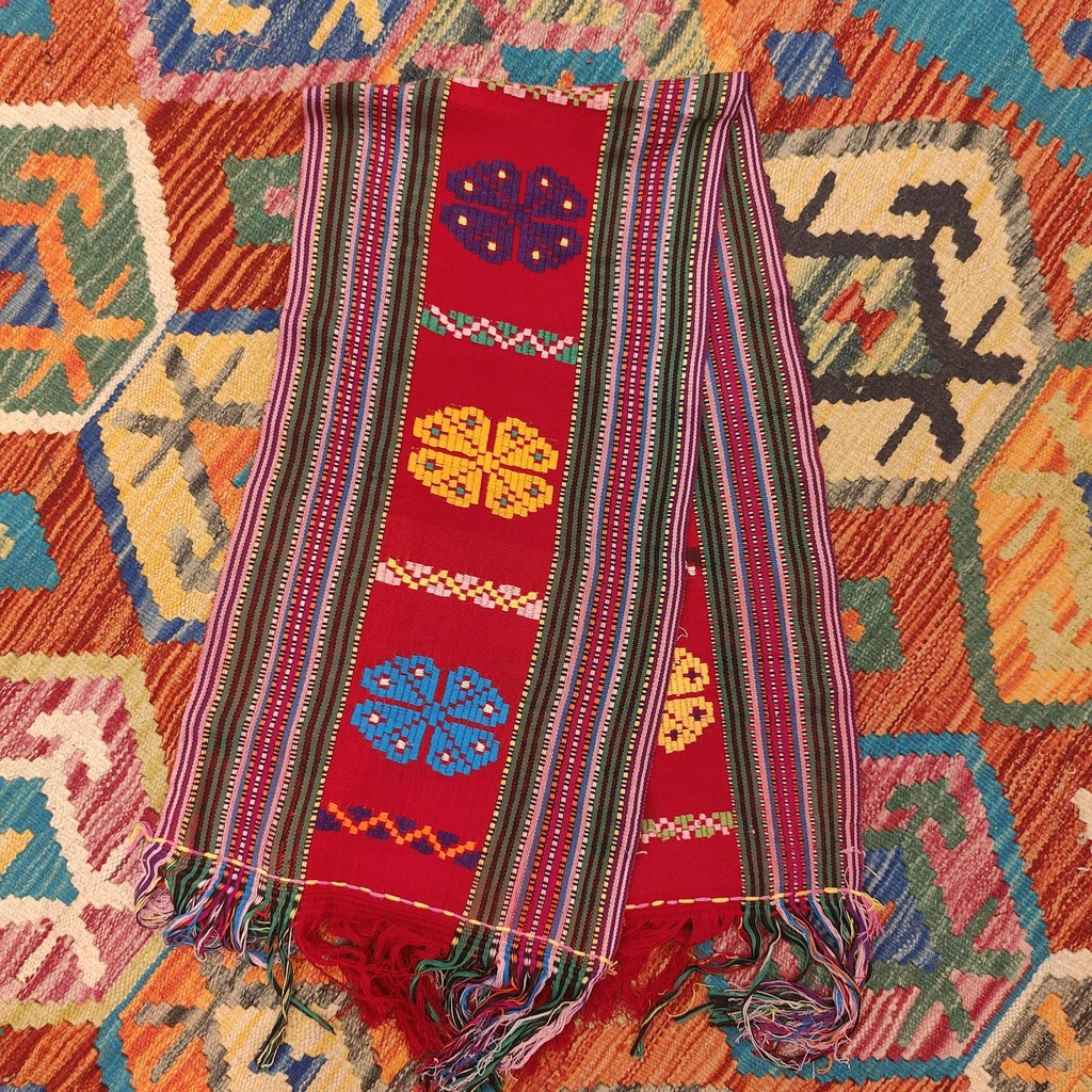 [ALT-069] Ceremonial Handmade Cotton Altar Cloth Red (109x29cm)