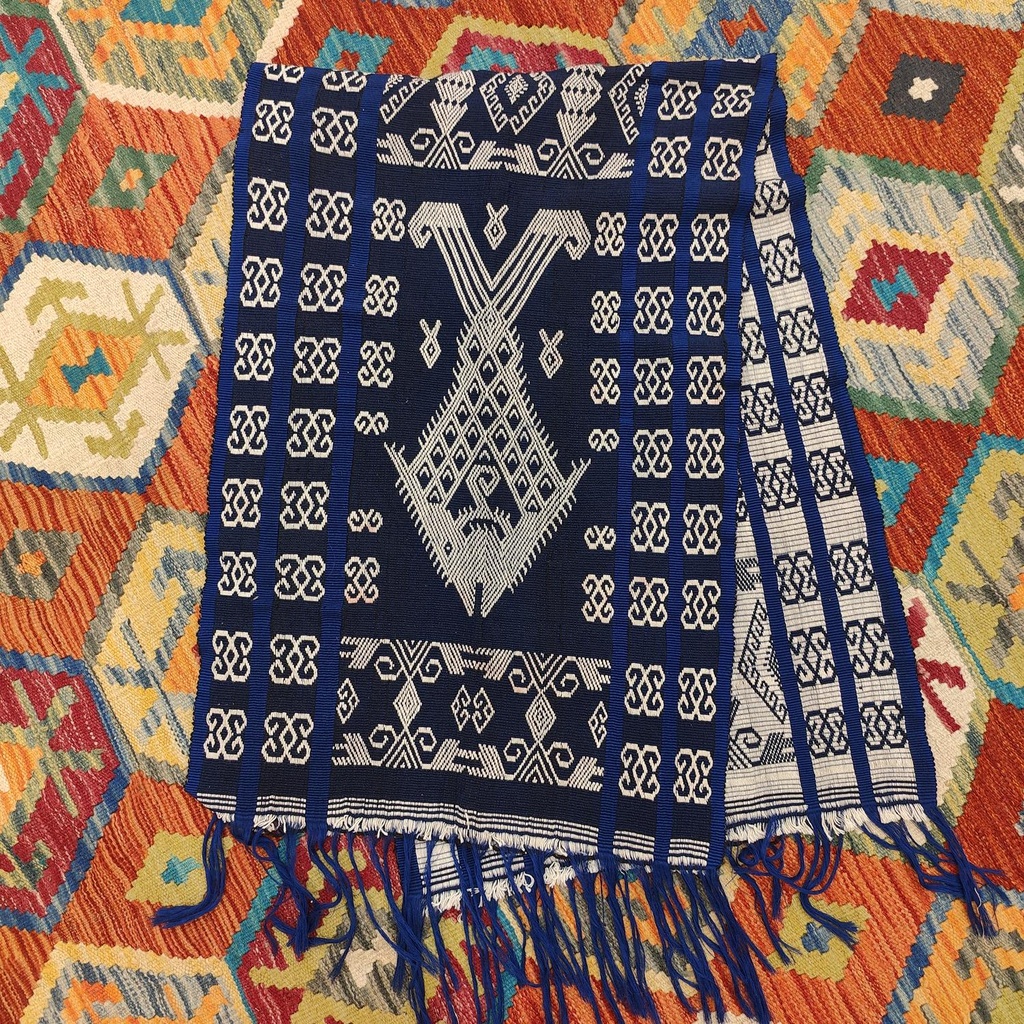 [ALT-059] Ceremonial Handmade Cotton Altar Cloth Blue (150x49cm)