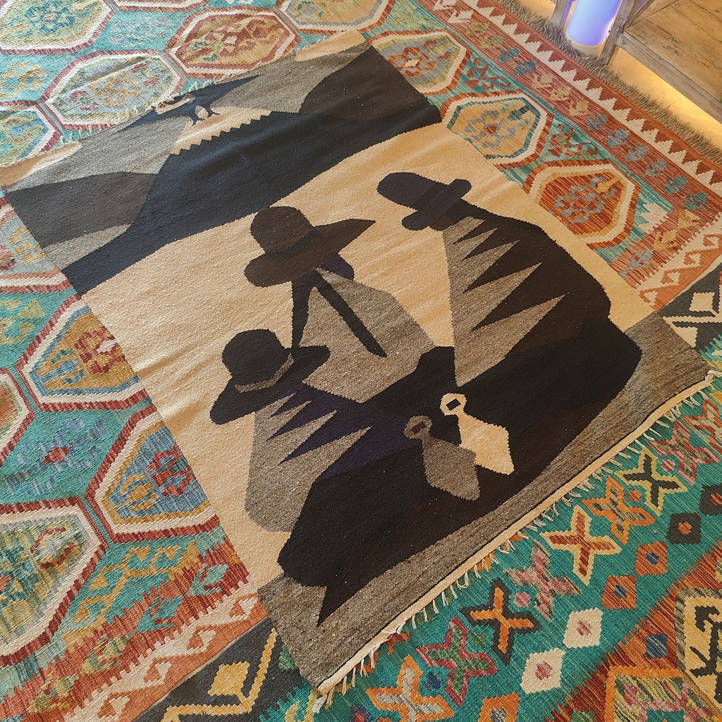 [SHB-012] Shamanic Mexican Handmade Wool Blanket (155x118cm)