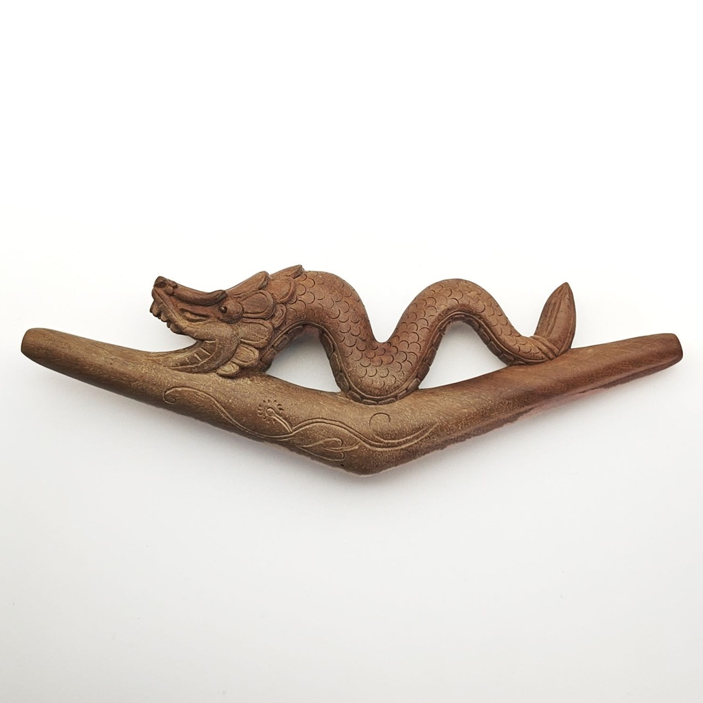 [RPA-069] Wooden Tepi Pipe "Aztec Snake" (Sawo Wood)