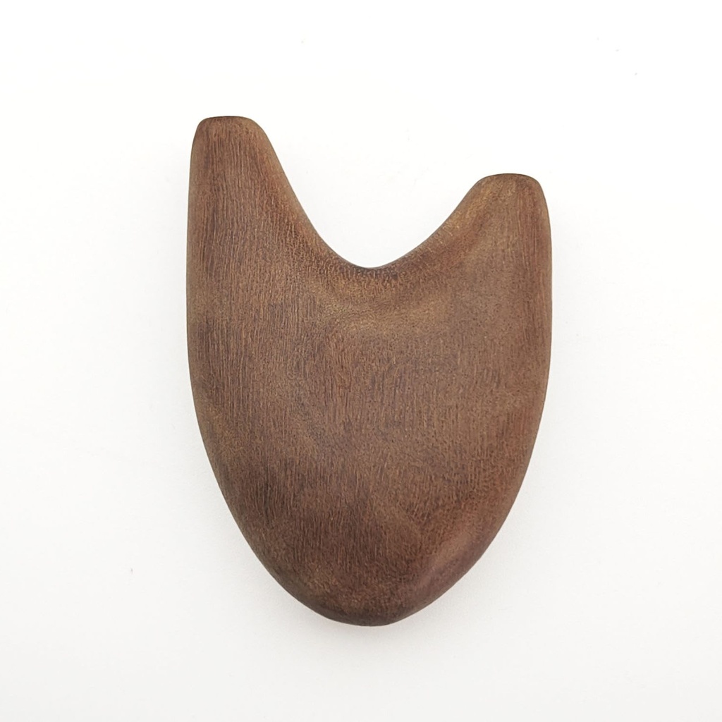 [RPA-038] Wooden Kuripe Rapeh Applicator "Heart" (Sawo Wood)